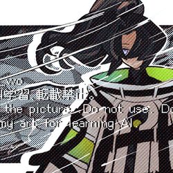 This is a pixiv picture whose title is 【skeb】嵐の中.