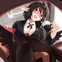 This is a pixiv picture whose title is 天狗系上司文ちゃん【skeb】.