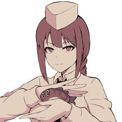 This is a pixiv picture whose title is 寿司を握るマキマさん.