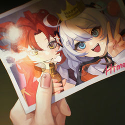 This is a pixiv picture whose title is “生日快樂…琪亞娜。”.