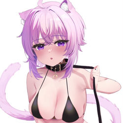 This is a pixiv picture whose title is 🖤💜.