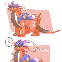 This is a pixiv picture whose title is 地味に好きなコライドンの仕草.