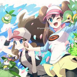 This is a pixiv picture whose title is メイ　トウコ　ツタージャ　チュリネ　ドレディア.