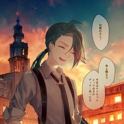 This is a pixiv picture whose title is 今日も一日.