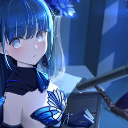 This is a pixiv picture whose title is 星空の君.