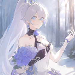 This is a pixiv picture whose title is 初雪的祝福.