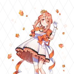 This is a pixiv picture whose title is オレンジ髪アイドルちゃん.