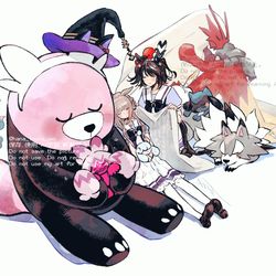 This is a pixiv picture whose title is キタサンブラックとスイープトウショウとポケモンたち.
