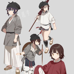 This is a pixiv picture whose title is 宋&遼 庶民、雑役.