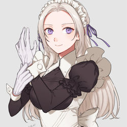 This is a pixiv picture whose title is メイドエーデルガルト.