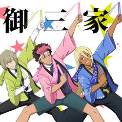 This is a pixiv picture whose title is 御三推し活.
