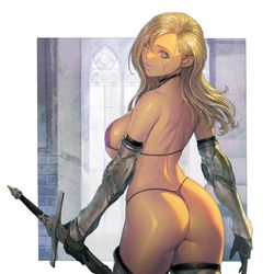 This is a pixiv picture whose title is 女戦士.