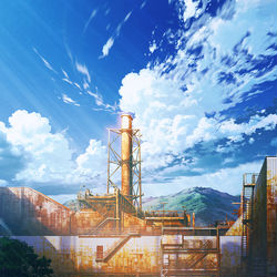 This is a pixiv picture whose title is 錆の城.