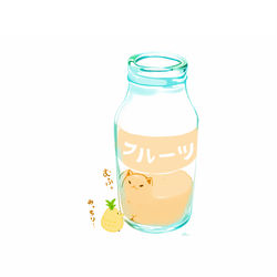 This is a pixiv picture whose title is フルーツ牛乳.