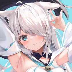 This is a pixiv picture whose title is メカクレきーつね！.
