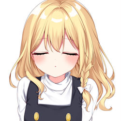 This is a pixiv picture whose title is キス顔魔理沙.