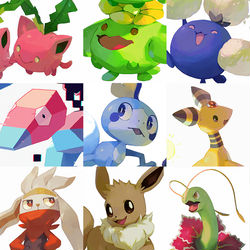 This is a pixiv picture whose title is Pokemon Paintings.