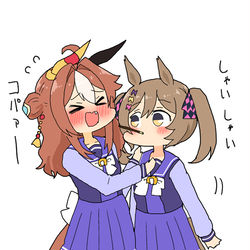 This is a pixiv picture whose title is ポッキーゲームするリッキーちゃんとファル子.