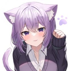 This is a pixiv picture whose title is 猫又おかゆ.