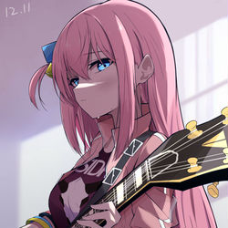 This is a pixiv picture whose title is ぼっち-孤独摇滚.