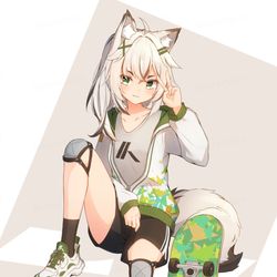 This is a pixiv picture whose title is 【Skeb】スケートボード.