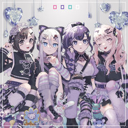 This is a pixiv picture whose title is 💜ニーゴ💜.