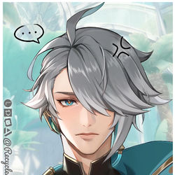 This is a pixiv picture whose title is 艾尔海森の恋爱绘画（bushi.