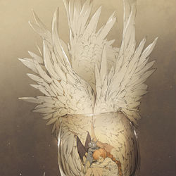 This is a pixiv picture whose title is 翼.