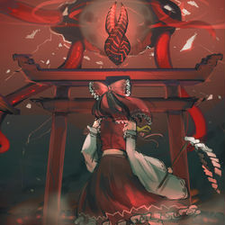 This is a pixiv picture whose title is 変な石/Strange Rock.