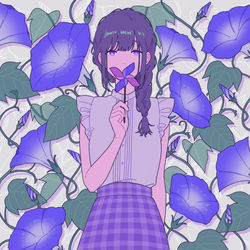 This is a pixiv picture whose title is 朝顔.
