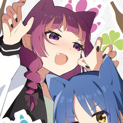 This is a pixiv picture whose title is 猫組.