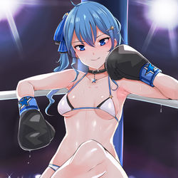 This is a pixiv picture whose title is すいちゃんボクシング少女.