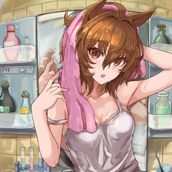 This is a pixiv picture whose title is タキオンと同棲してる絵.