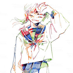 This is a pixiv picture whose title is 「そっかあ」.