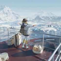 This is a pixiv picture whose title is Cats and the South Pole.
