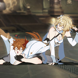 This is a pixiv picture whose title is weekly boss fight.