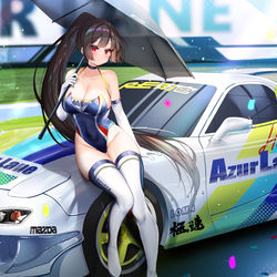 This is a pixiv picture whose title is 赛车女郎阿贺野.