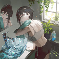 This is a pixiv picture whose title is CLEAR PARTS-bathroom.