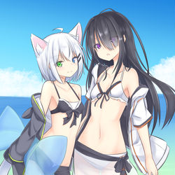 This is a pixiv picture whose title is アイちゃん＆ハナちゃん.