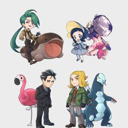 This is a pixiv picture whose title is パルデア四天王.
