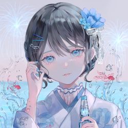 This is a pixiv picture whose title is 初夏.