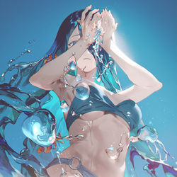 This is a pixiv picture whose title is CLEAR PARTS-Water drop.