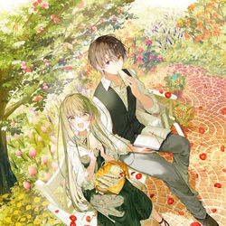 This is a pixiv picture whose title is 『白聖女と黒牧師』⑪.