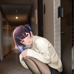This is a pixiv picture whose title is 写真   等你回家的后辈❤   由香.