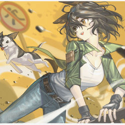This is a pixiv picture whose title is 墨鱼.