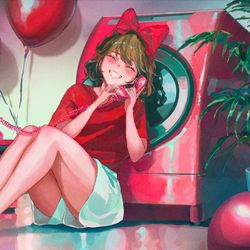 This is a pixiv picture whose title is Cerise Red.