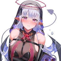 This is a pixiv picture whose title is もちもちスライムとシスターちゃん.