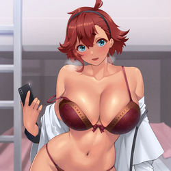 This is a pixiv picture whose title is 「ミオリネさんには内......内緒ですからね...」.