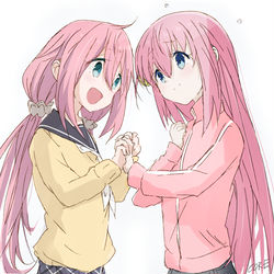This is a pixiv picture whose title is ぼっちちゃんとなでしこちゃん.