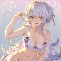 This is a pixiv picture whose title is 下着モデル「レディ・アヴァロン」.